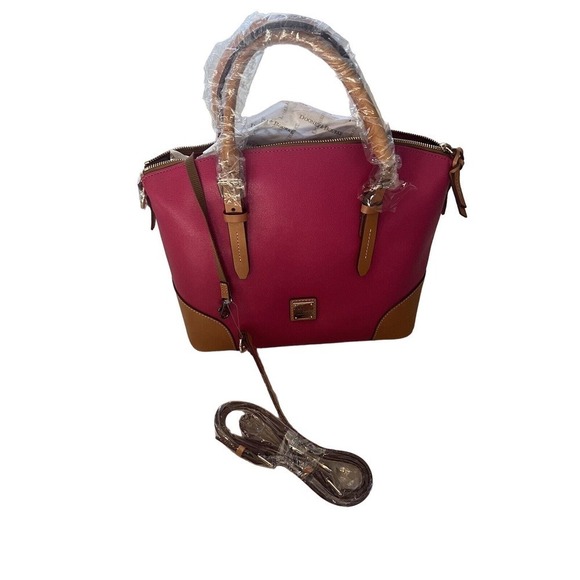 Dooney & Bourke Fuchsia Dome Satchel Bag.NWT - Picture 1 of 6
